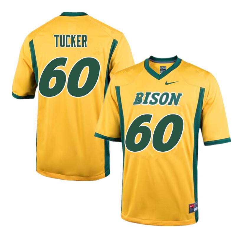 Men #60 Lane Tucker North Dakota State Bison College Football Jerseys Sale-Yellow